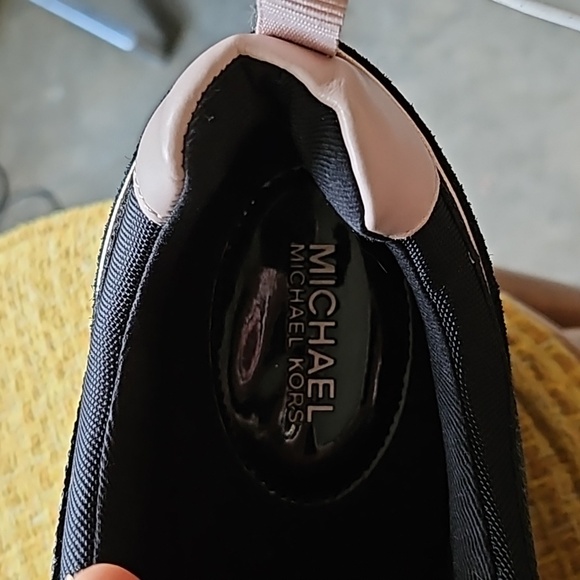 Unworn New Michael Kors Georgie Leather and Glitter Chain-Mesh Trainer 10m - Picture 6 of 10